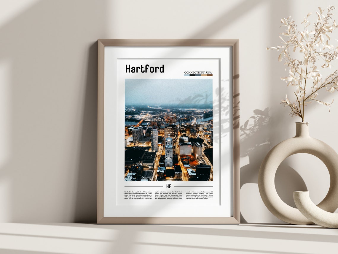 Hartford Poster Hartford Print Hartford Wall Art United States Photo United States Poster United States Print - Image 2