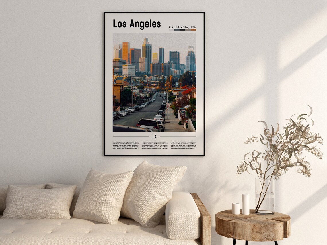 Los Angeles Print Los Angeles Poster Los Angeles Wall Art La Print La Poster La Wall Art La Photo - Image 2