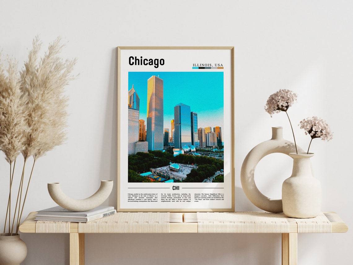 Chicago Print Chicago Poster Chicago Wall Art United States Photo United States Poster United States Print - Image 6