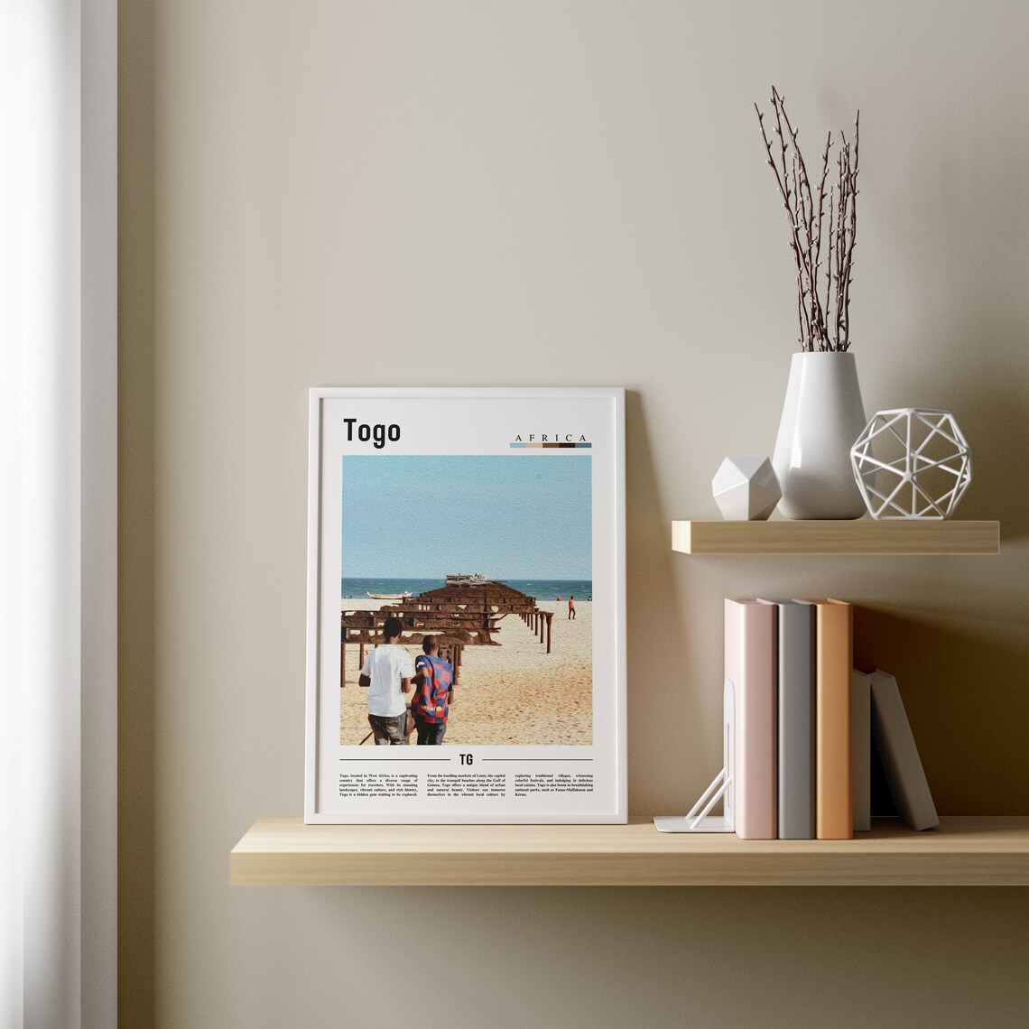 Togo Minimal Travel Poster, Oil Painting - Image 4