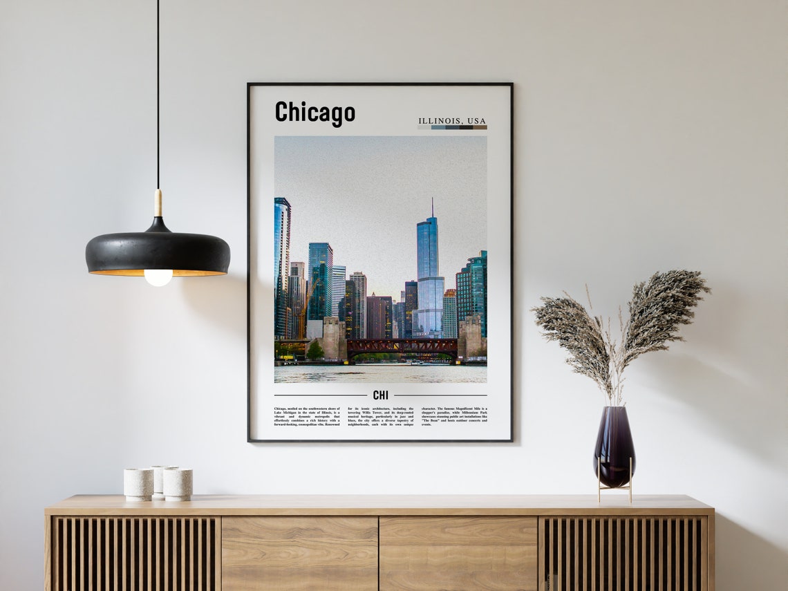 Chicago Print Chicago Poster Chicago Wall Art United States Photo United States Poster United States Print - Image 4