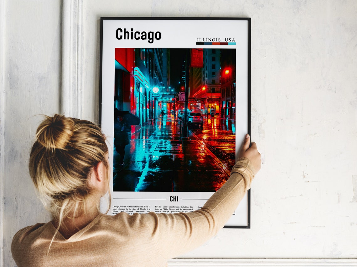 Chicago Print Chicago Poster Chicago Wall Art United States Photo United States Poster United States Print - Image 5