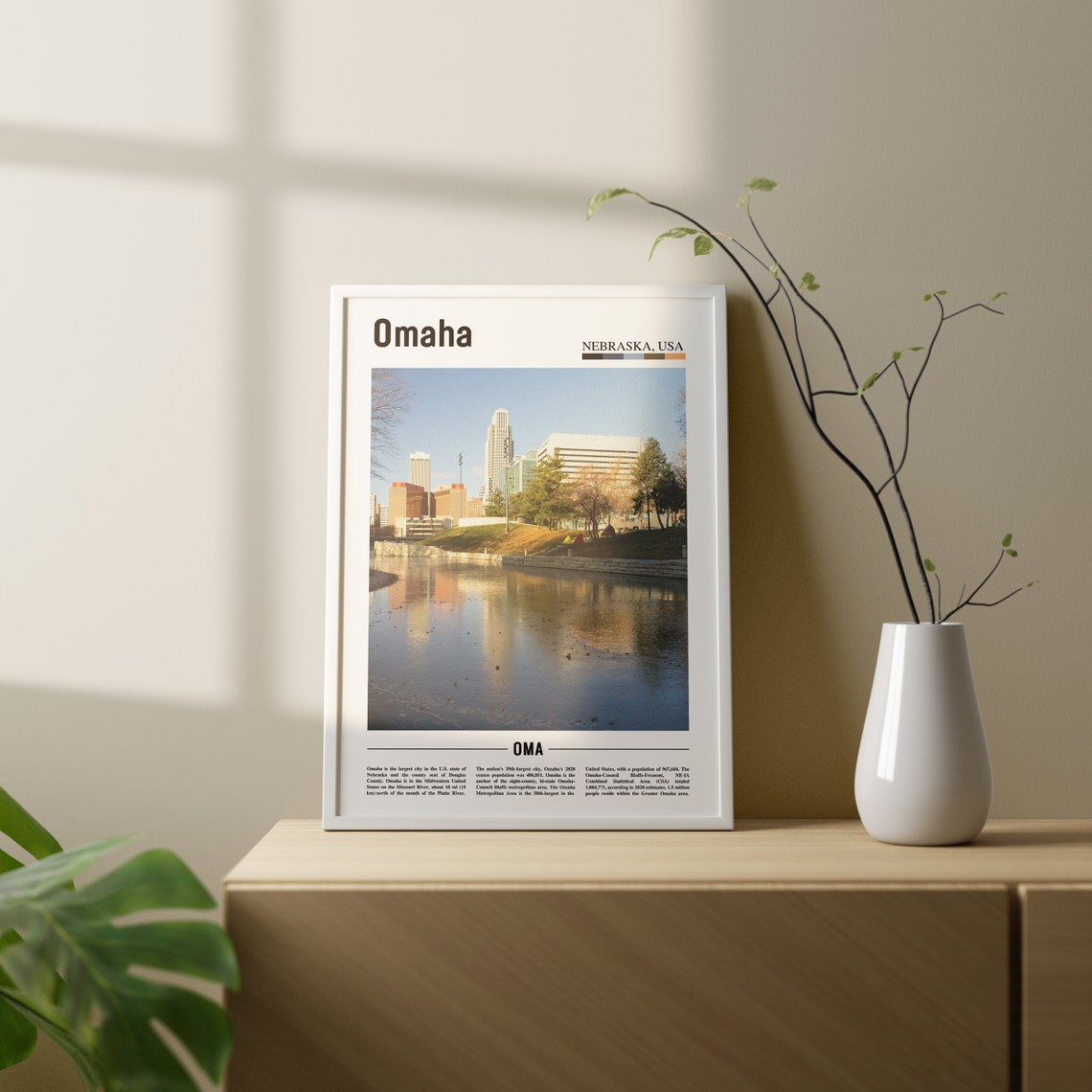 Omaha Print Omaha Poster Omaha Wall Art Oil Painting Poster Colorful City Print City Artwork Travel Artwork Travel Wall Art City Art - Image 2