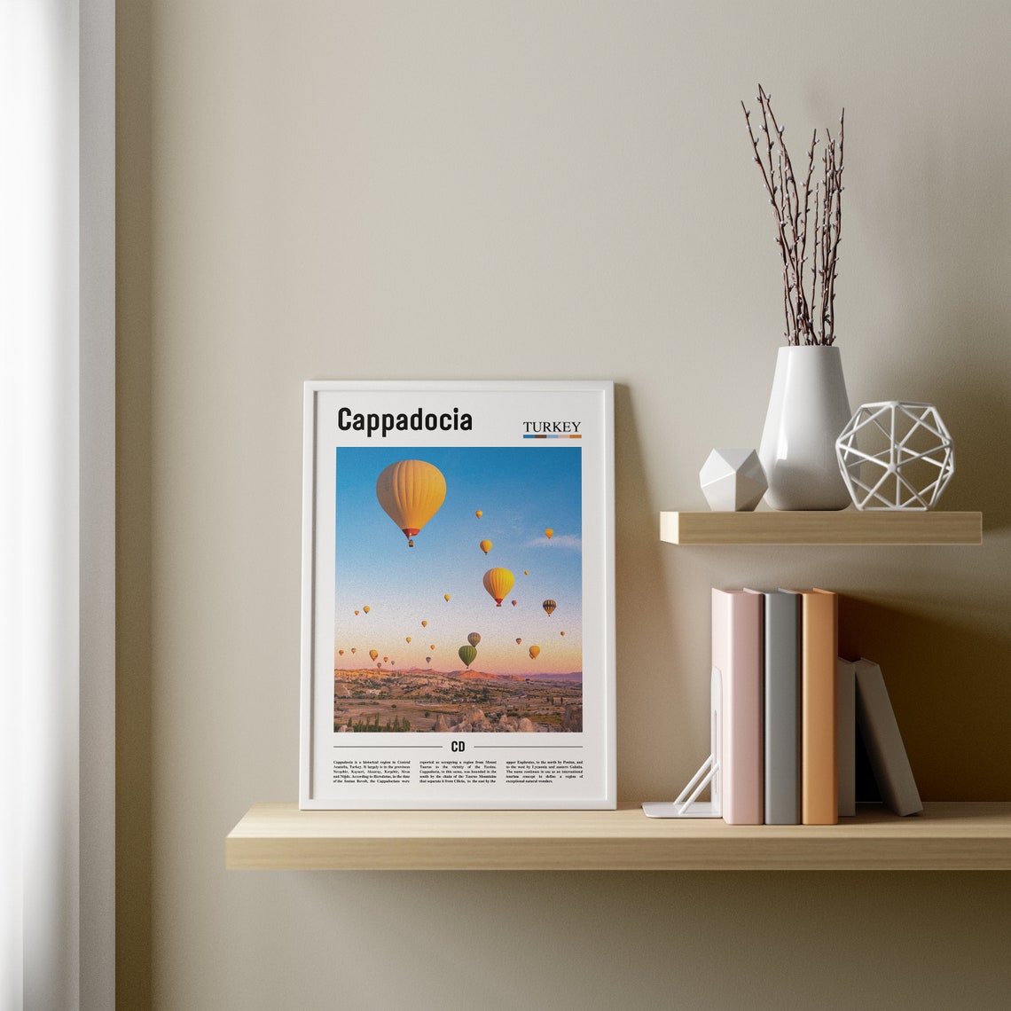 Cappadocia Print Cappadocia Poster Cappadocia Wall Art Oil Painting Poster Colorful City Print City Artwork Travel Artwork Travel Art - Image 3