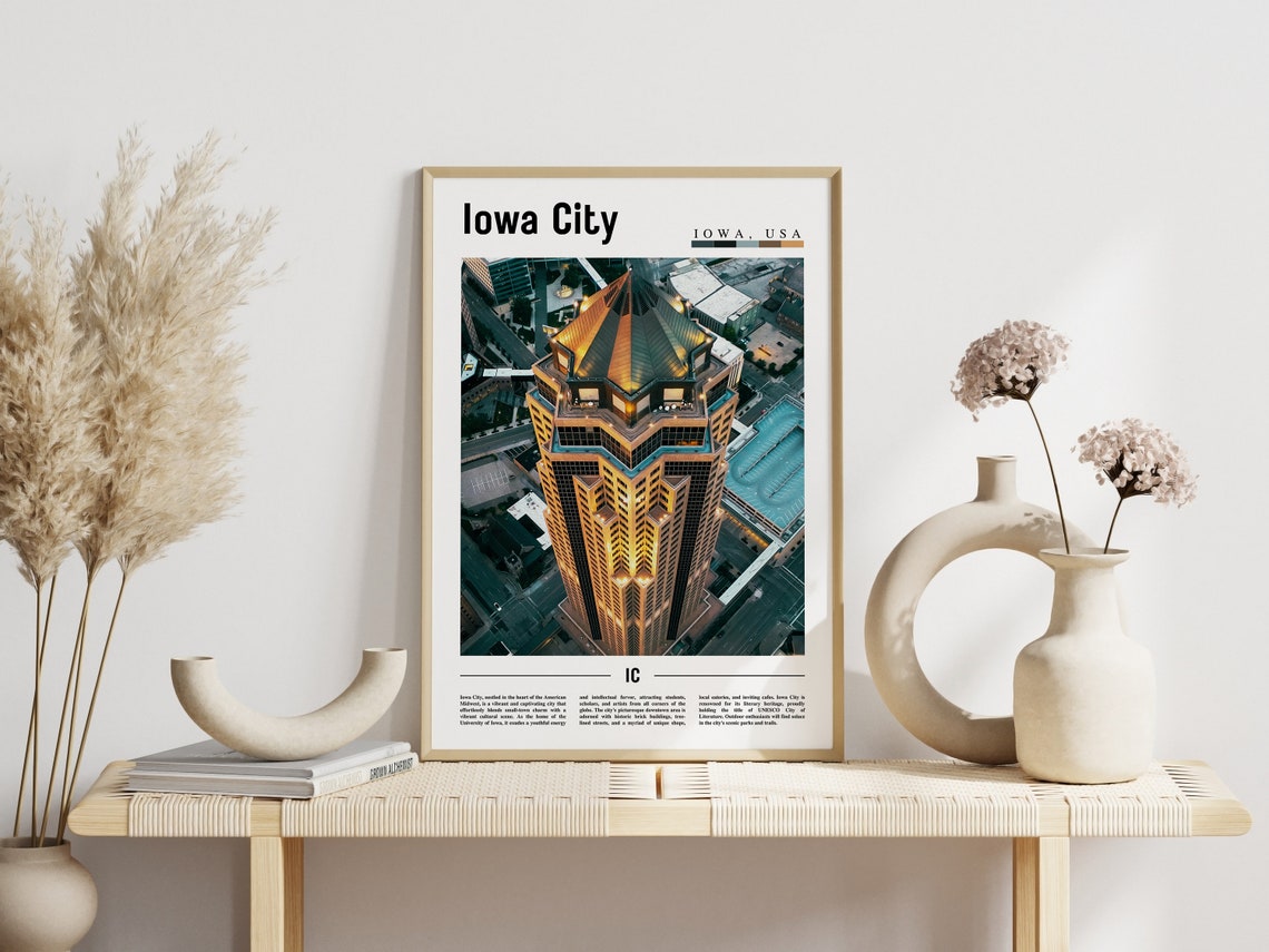 Iowa City Poster Iowa City Print Iowa City Wall Art United States Photo United States Poster United States Print - Image 6