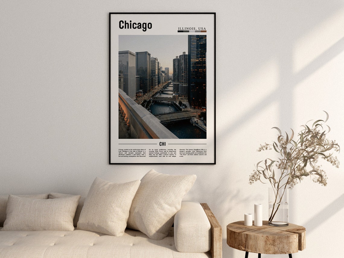 Chicago Print Chicago Poster Chicago Wall Art United States Photo United States Poster United States Print - Image 2