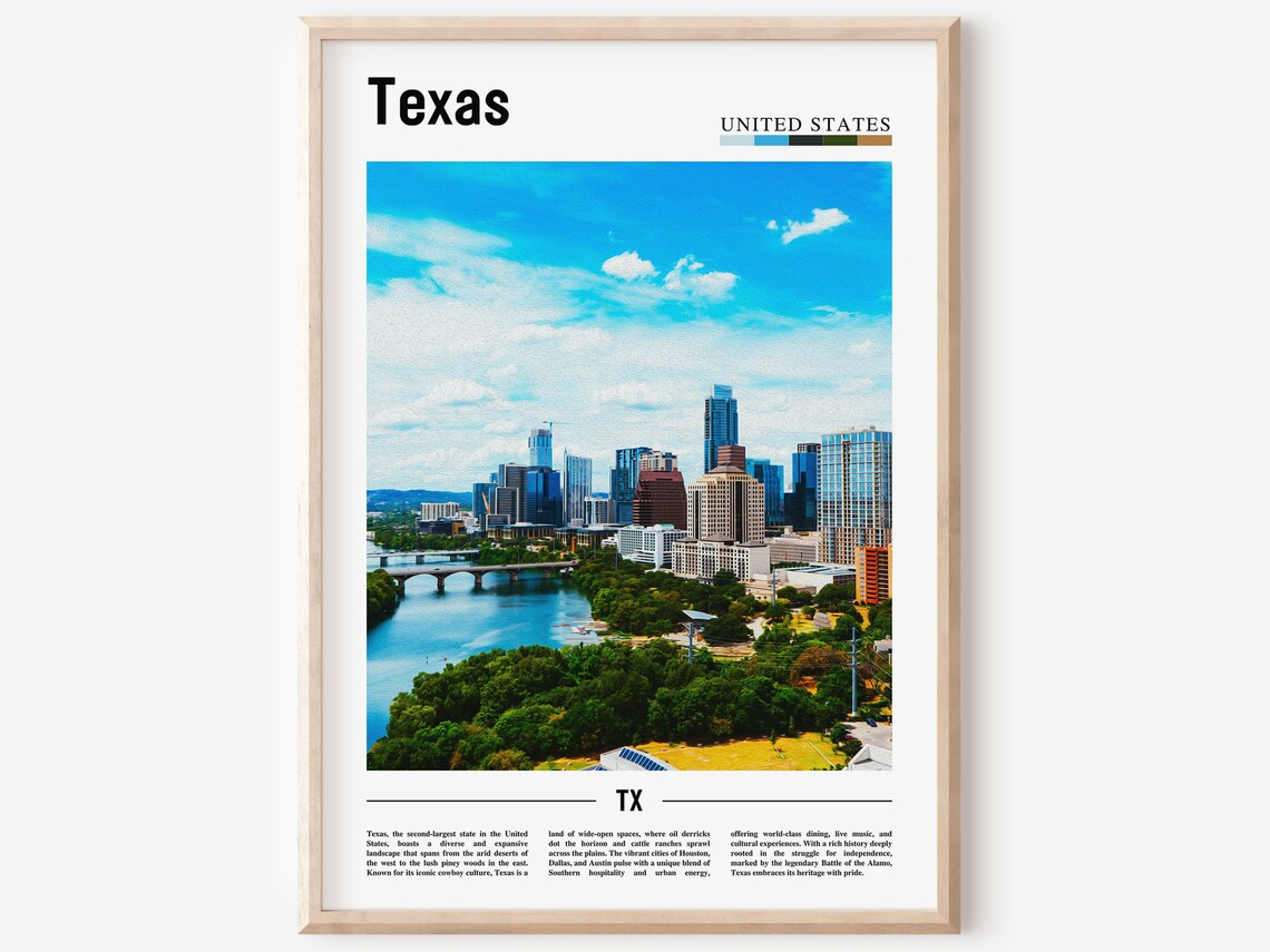 Texas Poster, United States Travel Poster