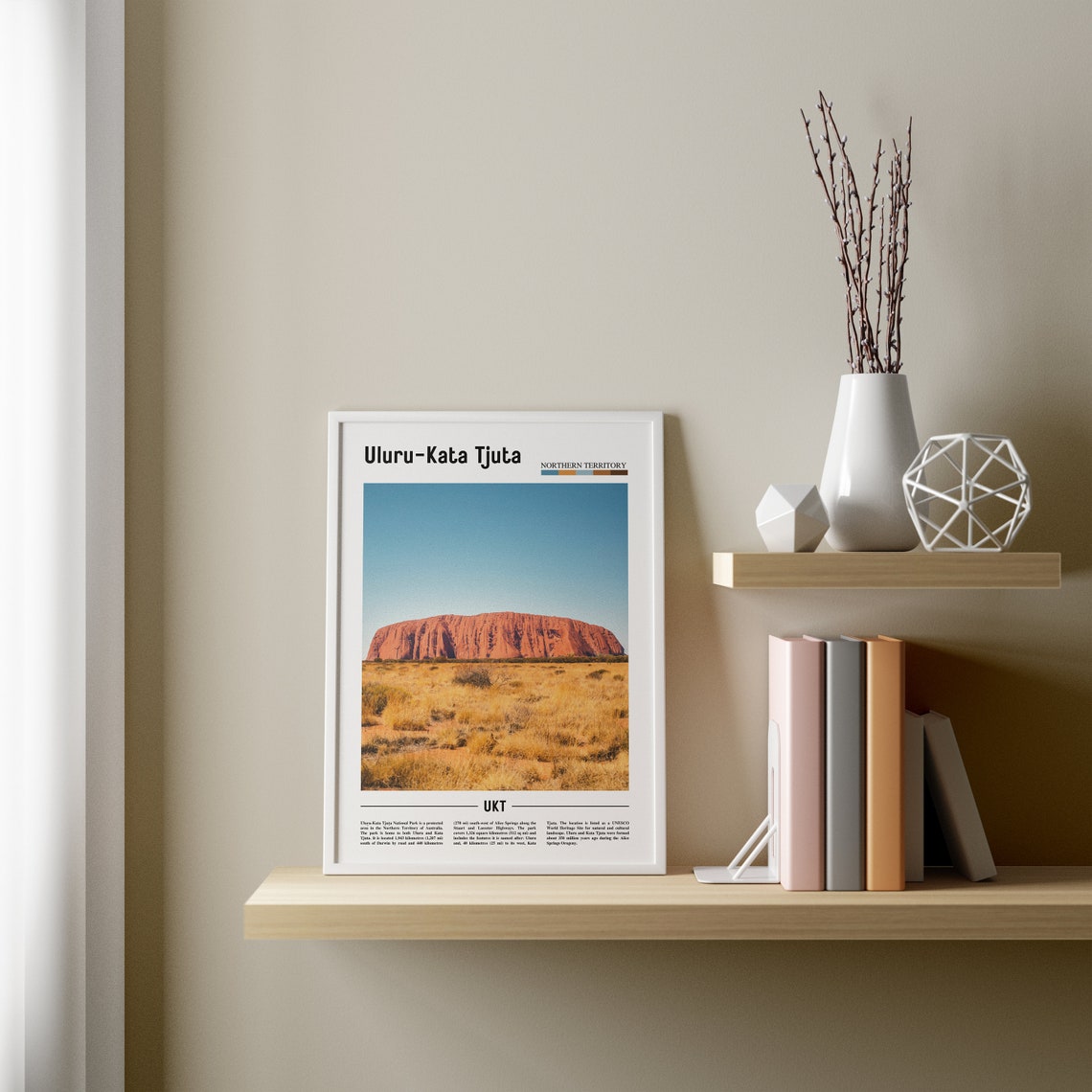 Uluru Kata Tjuta Print Uluru Kata Tjuta Poster Uluru Kata Tjuta Wall Art Minimal Travel Print Minimal City Poster Oil Painting Poster - Image 3