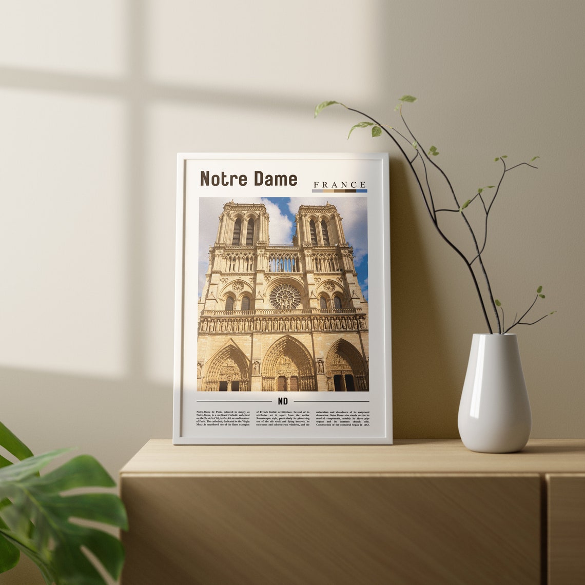 Notre Dame Print Notre Dame Poster Notre Dame Wall Art Oil Painting Poster Colorful City Print City Artwork Travel Artwork Travel Art - Image 2
