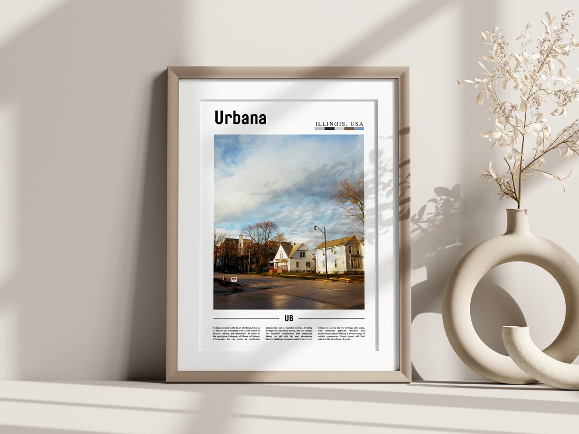 Urbana Poster Urbana Print Urbana Wall Art United States Photo United States Poster United States Print - Image 3