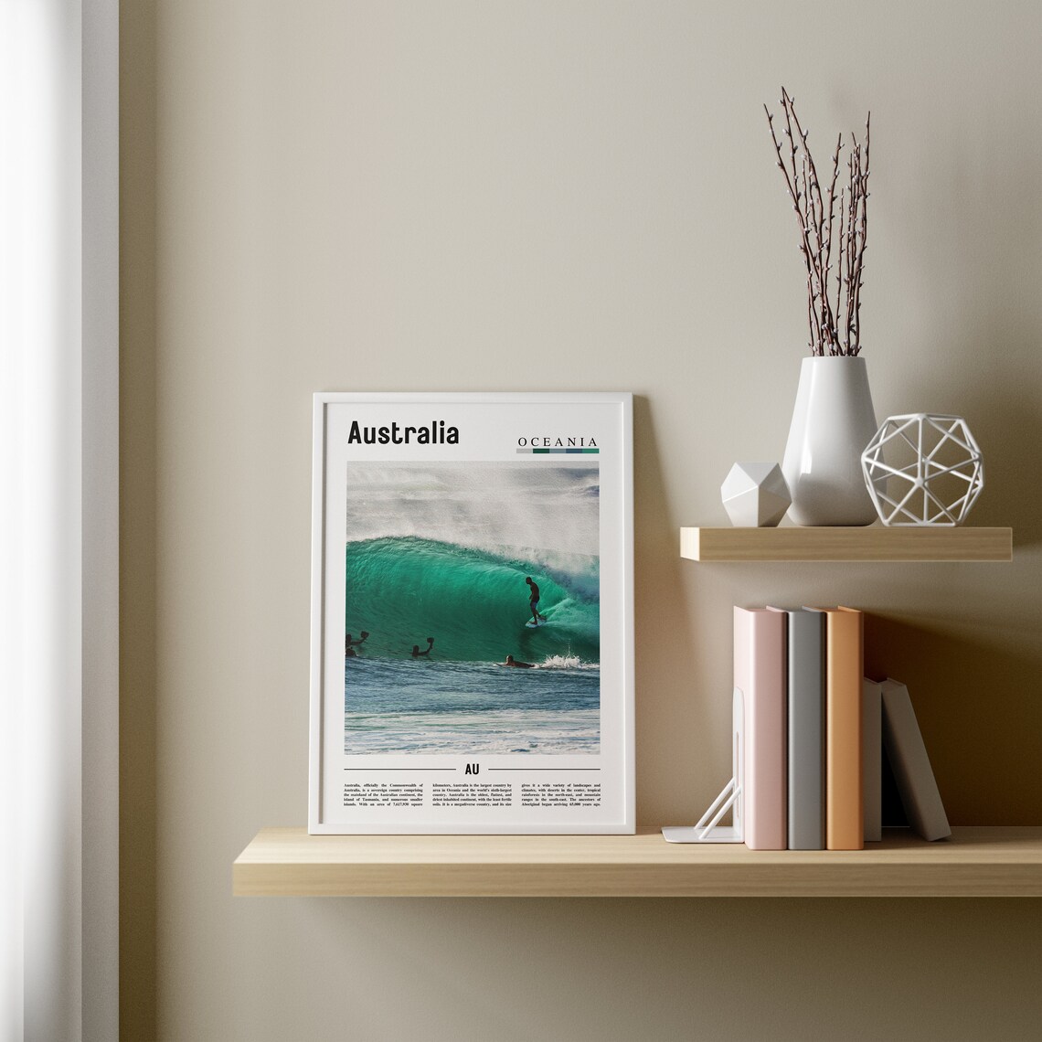 Australia Minimal Travel Poster, Oil Painting - Image 2