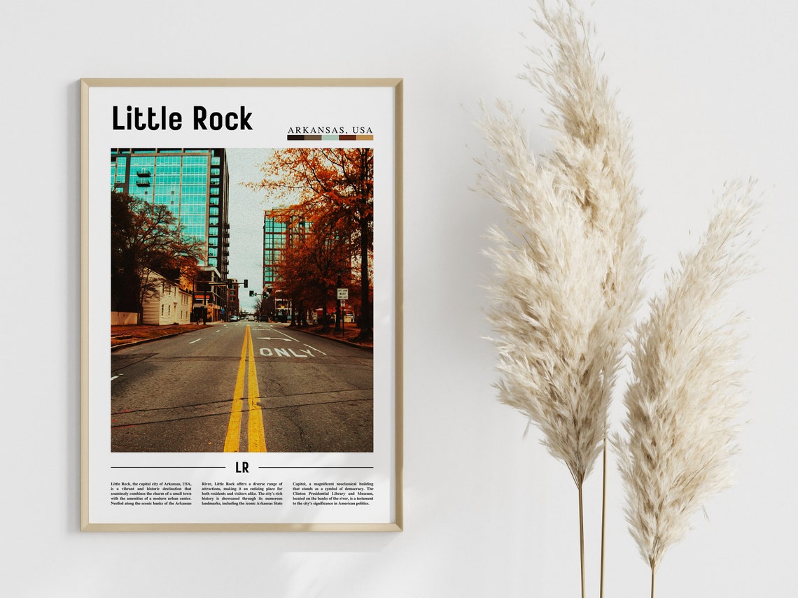 Little Rock Poster Little Rock Print Little Rock Wall Art United States Photo United States Poster United States Print - Image 4