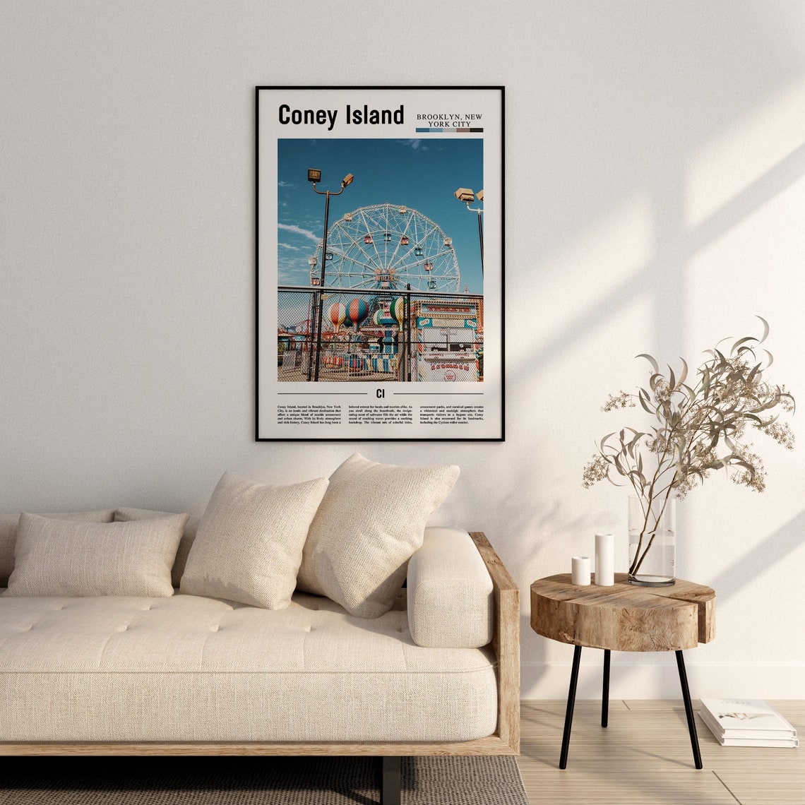 Coney Island Poster Coney Island Print Coney Island Wall Art United States Photo United States Poster United States Print - Image 2