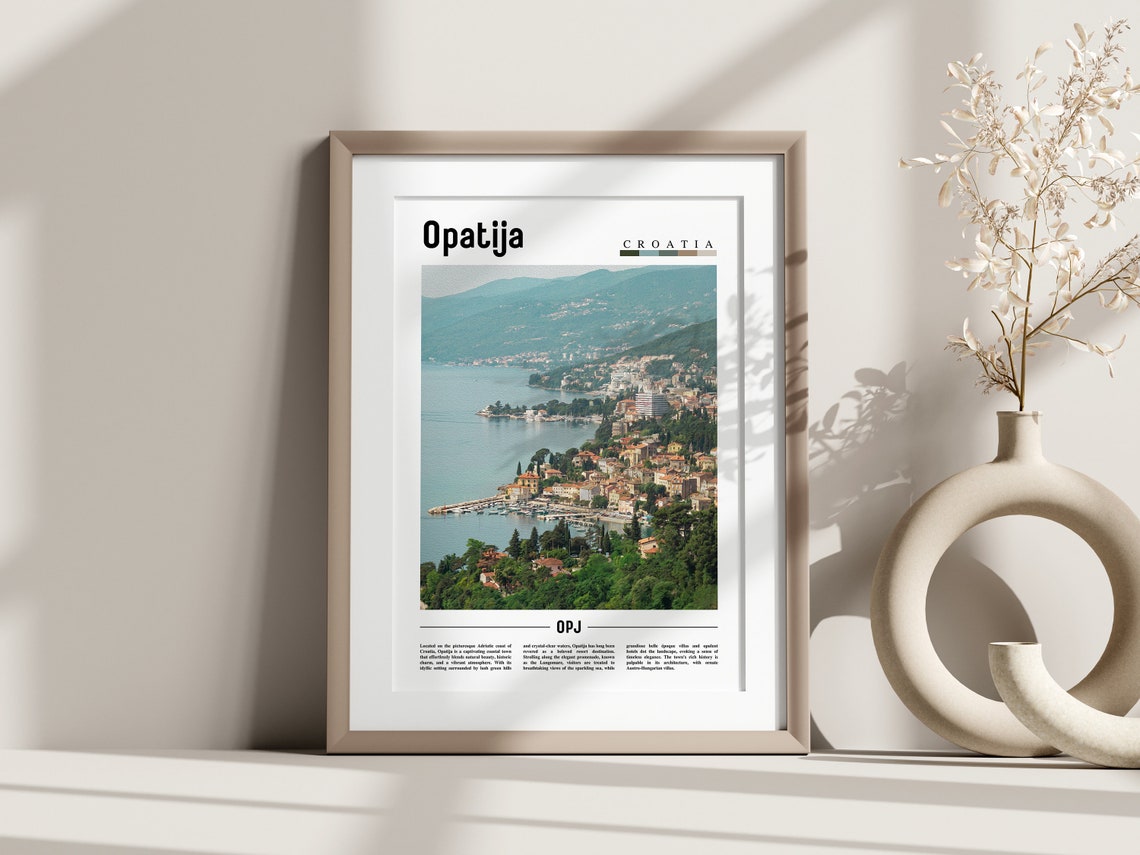 Opatija Poster Opatija Print Opatija Wall Art Europe Photo Europe Poster Europe Print Travel Poster - Image 3