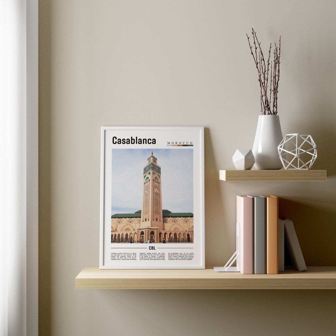Casablanca Minimal Travel Poster, Oil Painting - Image 4