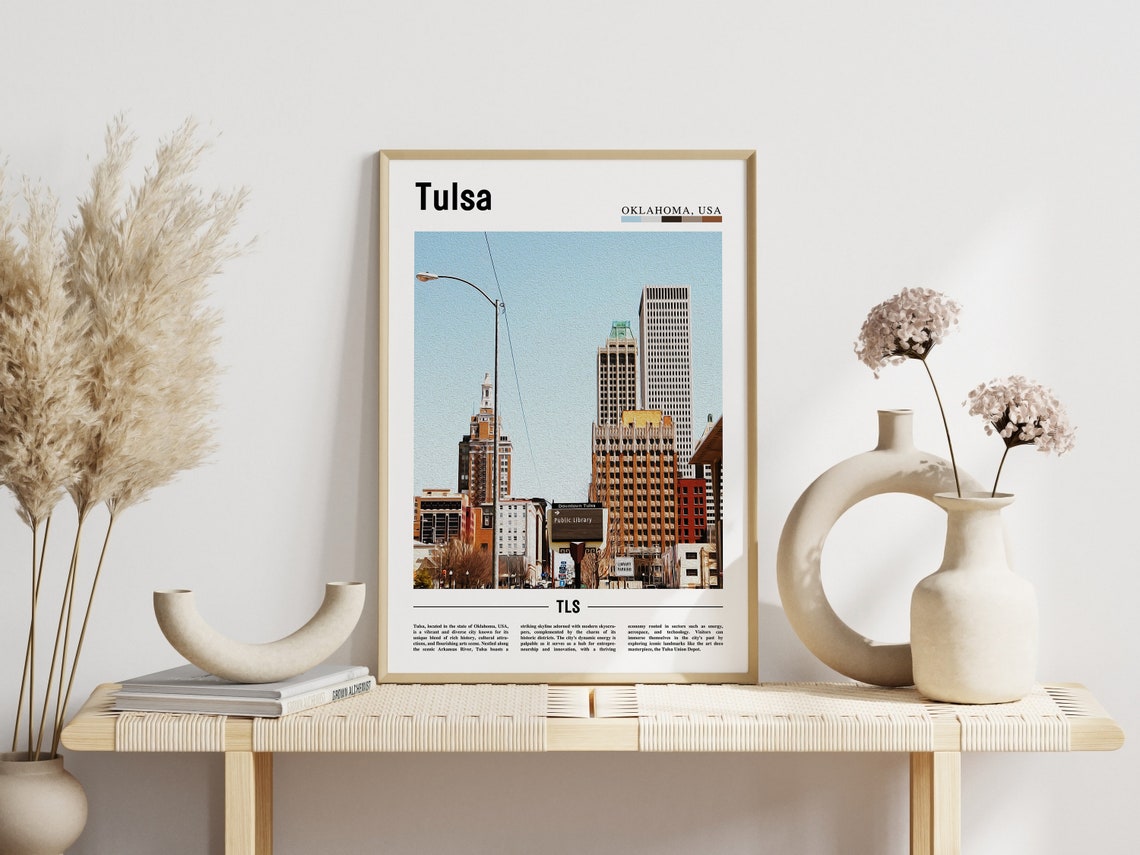 Tulsa Poster Tulsa Print Tulsa Wall Art United States Photo United States Poster United States Print - Image 6