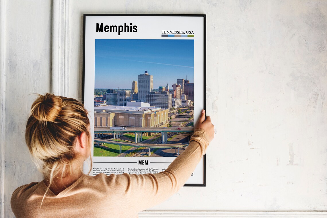 Memphis Print, Colorful City Travel Poster - Image 4