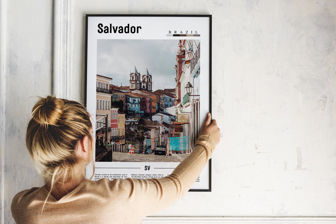 Salvador Poster Salvador Print Salvador Wall Art South America Poster South America Print Travel Poster - Image 5