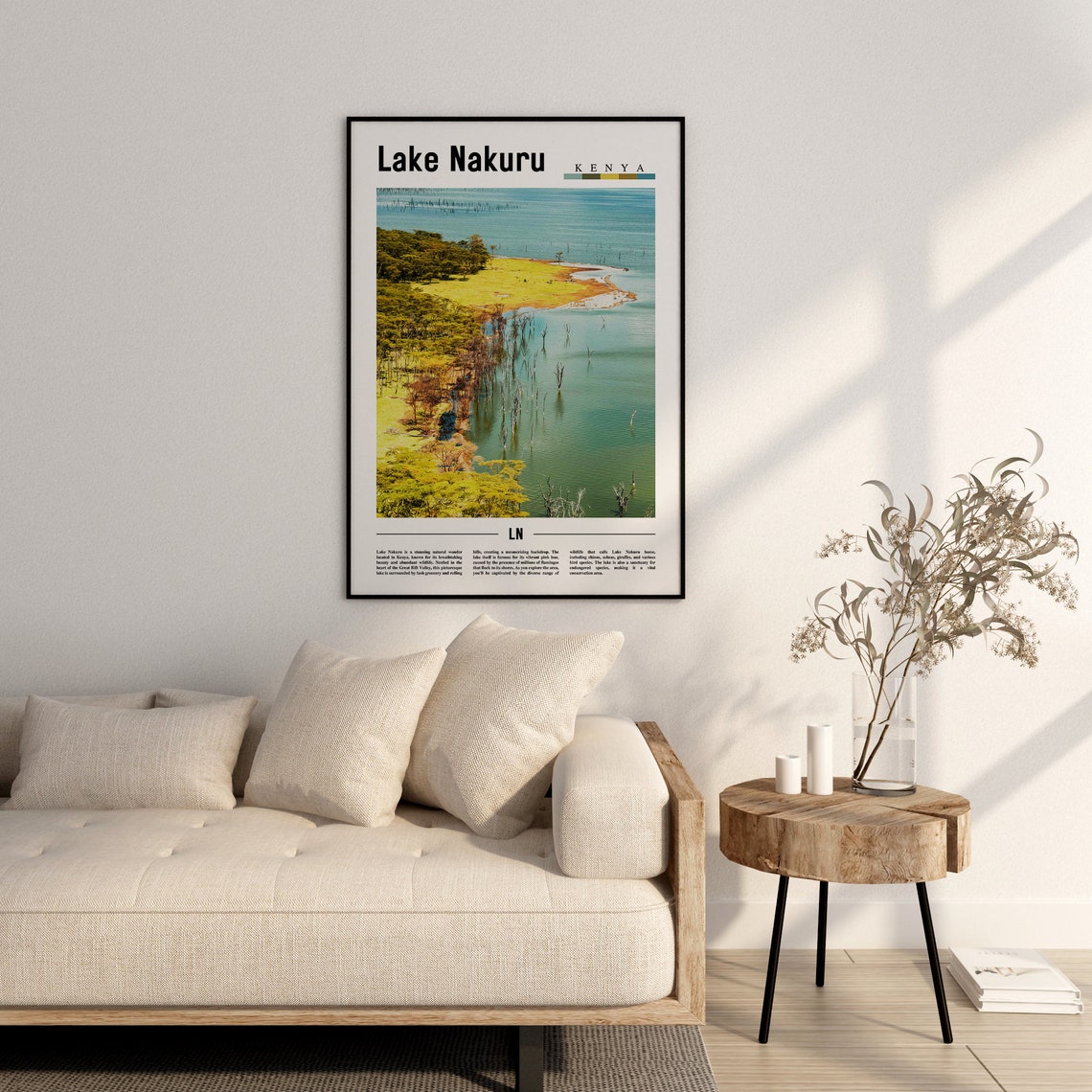 Lake Nakuru, Minimal Travel Poster - Image 3