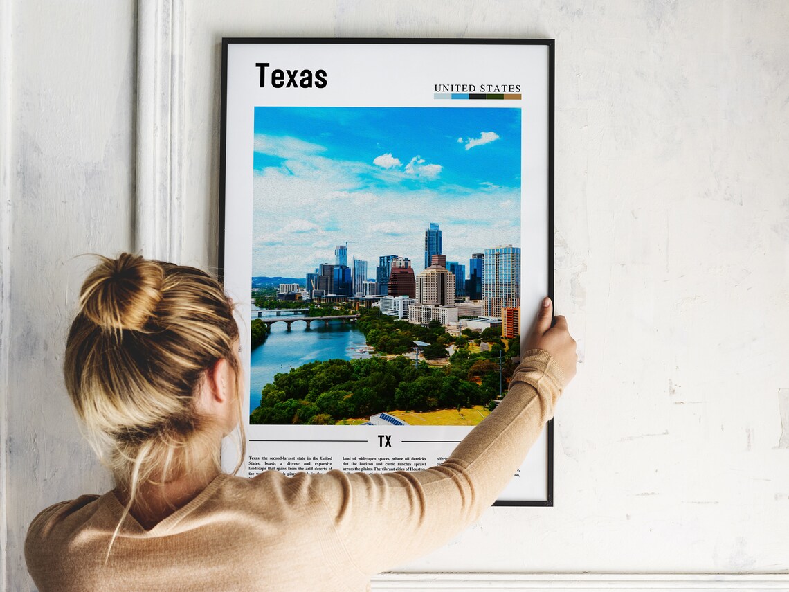 Texas Poster, United States Travel Poster - Image 5