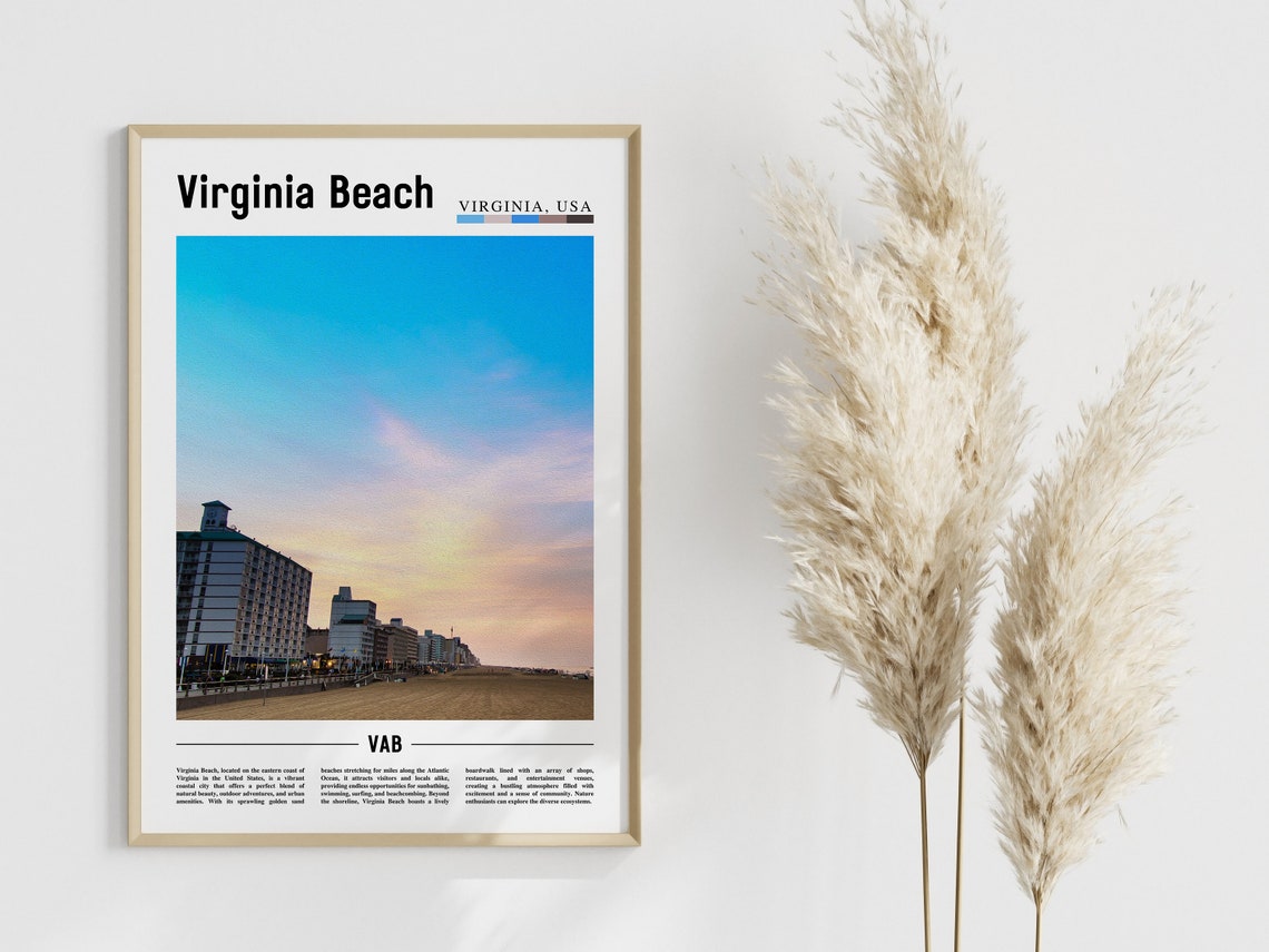 Virginia Beach Poster Virginia Beach Print Virginia Beach Wall Art United States Photo United States Poster United States Print - Image 4