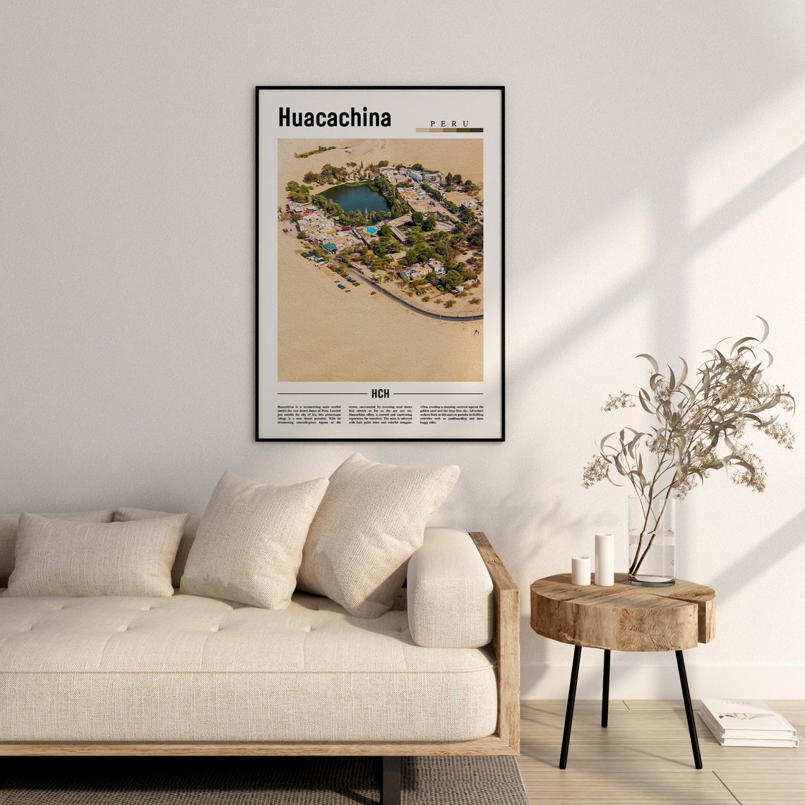 Huacachina Poster Huacachina Print Huacachina Wall Art South America Poster South America Print Travel Poster - Image 2