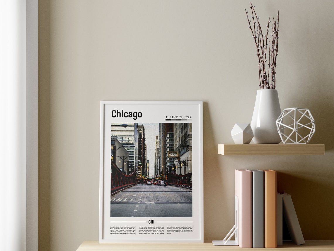 Chicago Print Chicago Poster Chicago Wall Art United States Photo United States Poster United States Print - Image 3