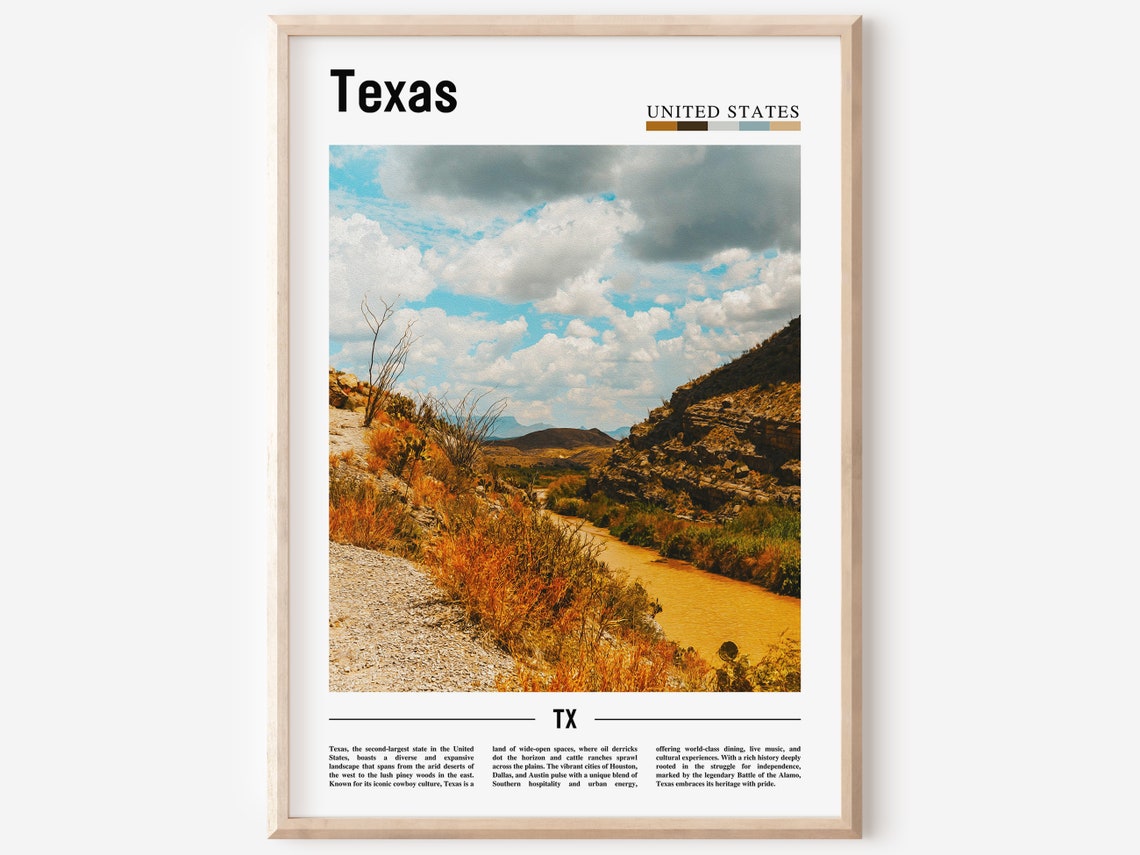 Texas Poster Texas Print Texas Wall Art Texas Photo United States Photo United States Poster United States Print
