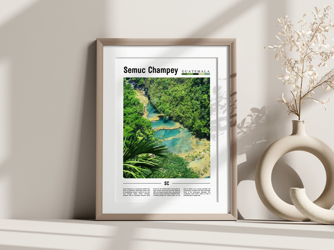 Semuc Champey Travel Poster, Central America - Image 3
