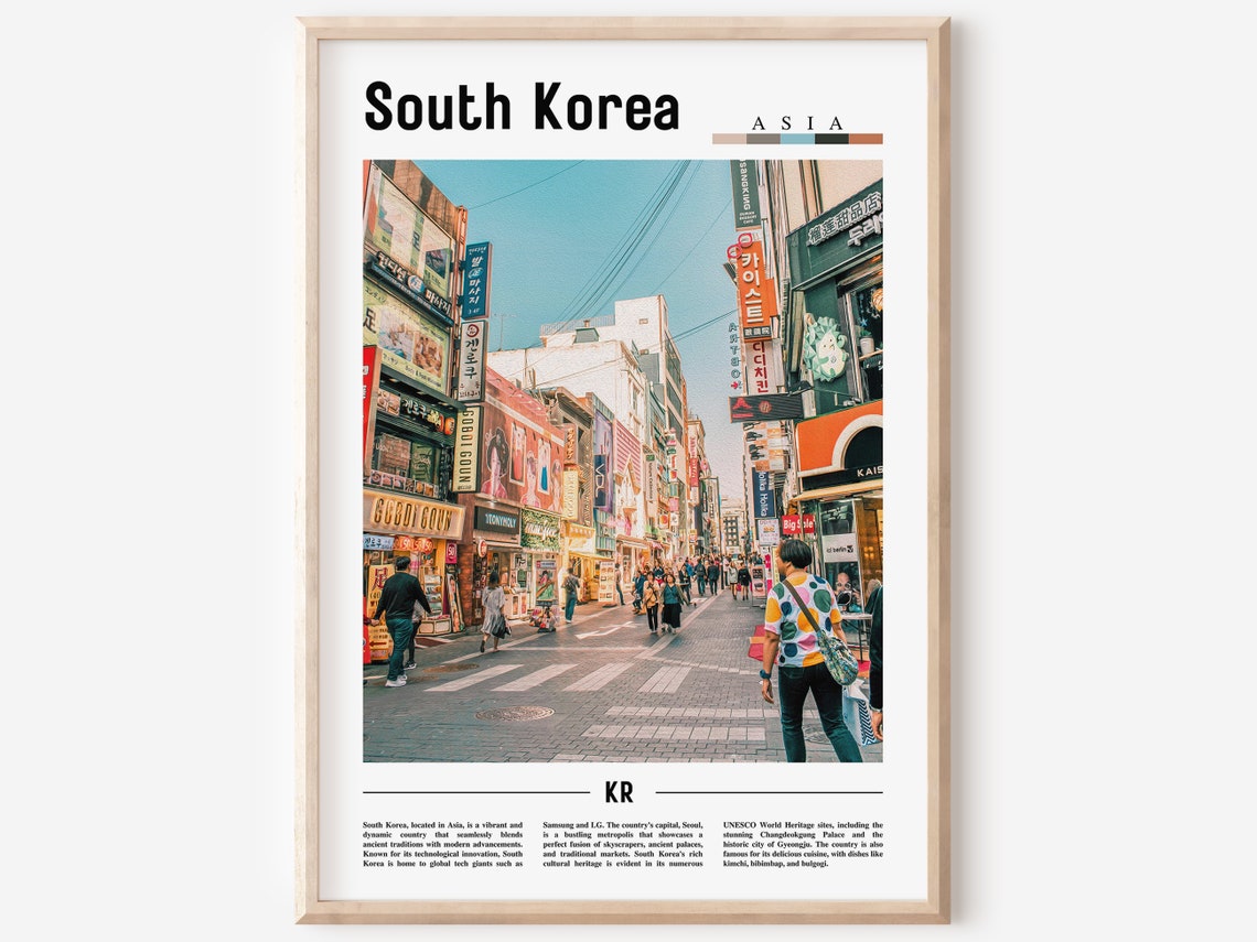 South Korea Minimal Travel Poster