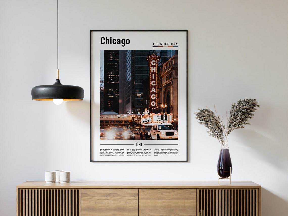 Chicago Print Chicago Poster Chicago Wall Art United States Photo United States Poster United States Print - Image 4