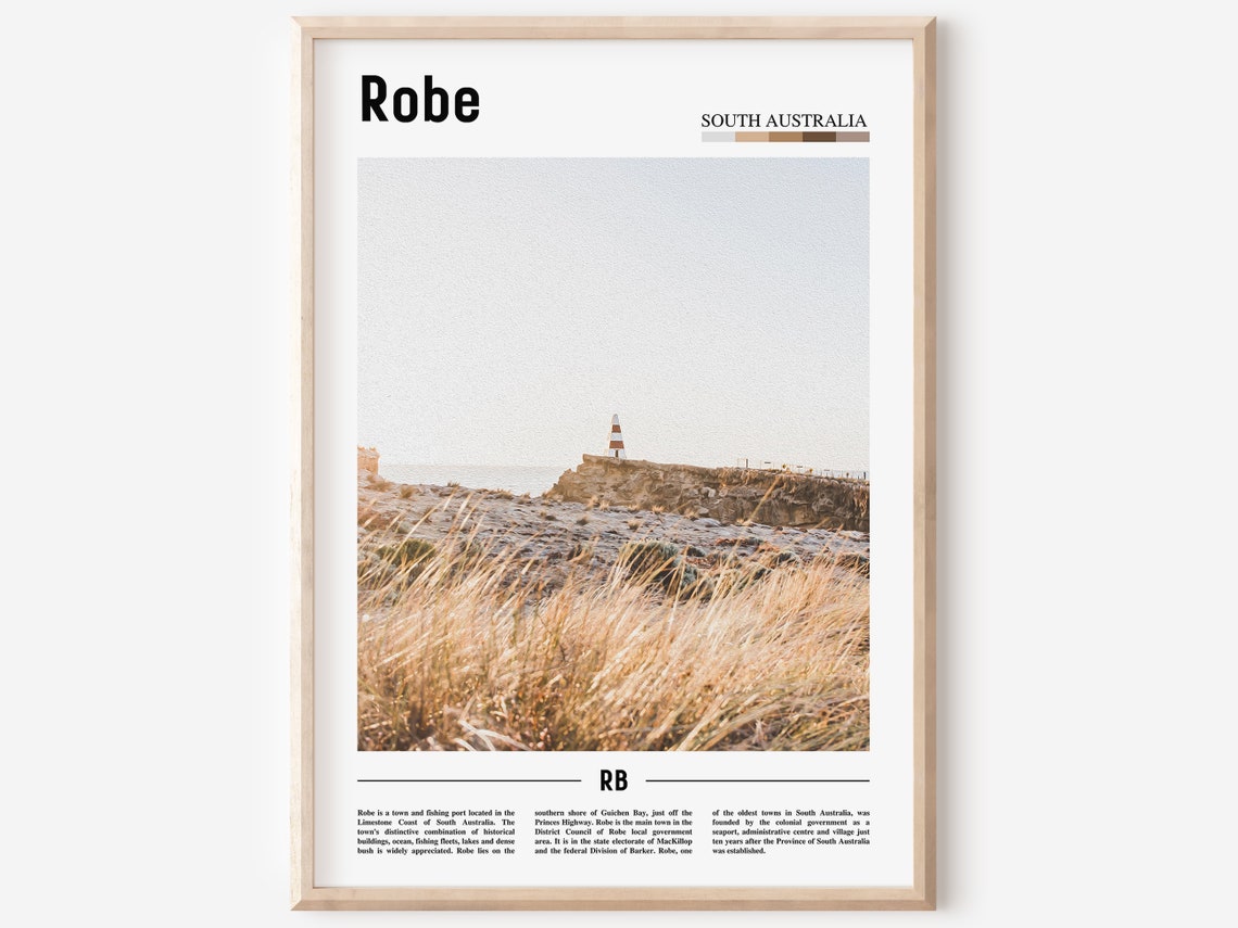 Robe Print Robe Poster Robe Wall Art Minimal Travel Print Minimal City Poster Travel Destination Colorful City Print Oil Painting Poster