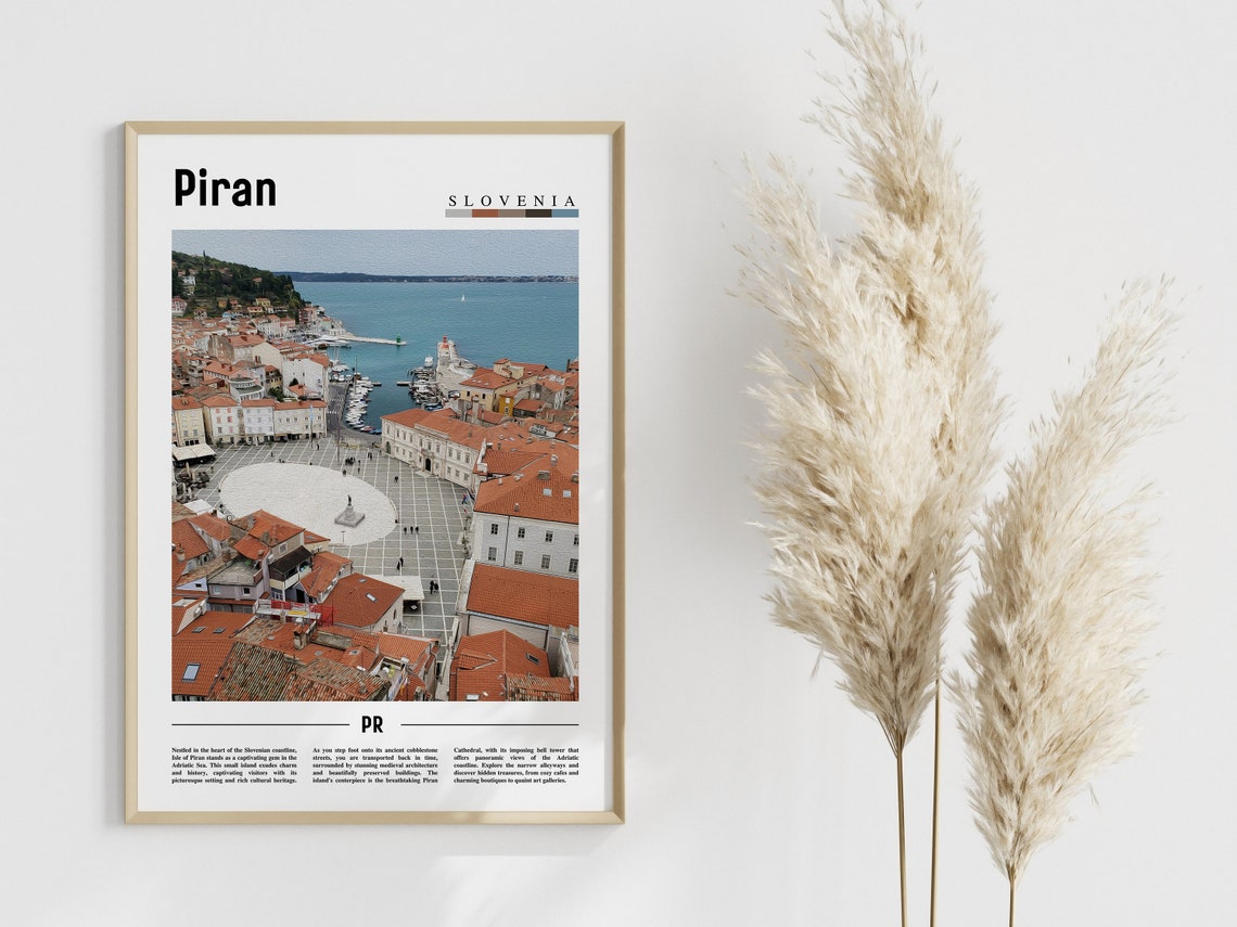 Piran Poster Piran Print Piran Wall Art Europe Photo Europe Poster Europe Print Travel Poster - Image 4