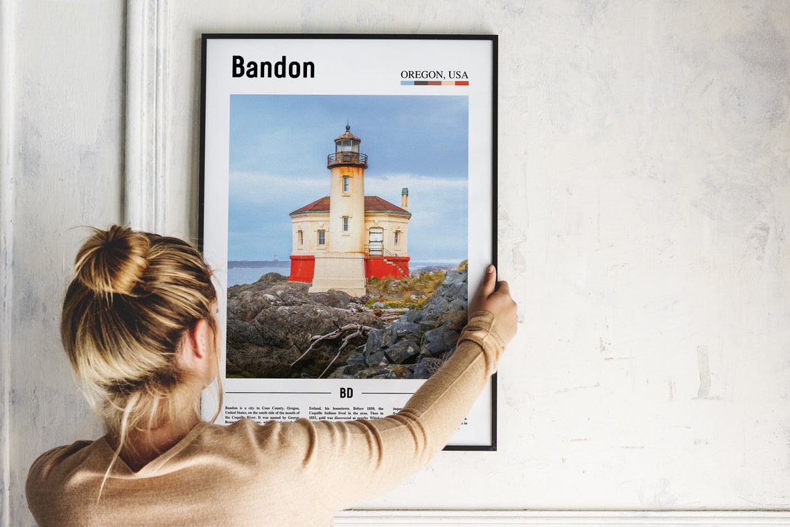 Bandon Print Bandon Poster Bandon Wall Art Oil Painting Poster Colorful City Print City Artwork Travel Artwork Travel Wall Art - Image 4