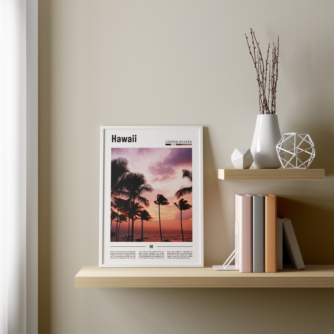 Hawaii Poster Hawaii Print Hawaii Wall Art United States Photo United States Poster United States Print Travel Poster - Image 2