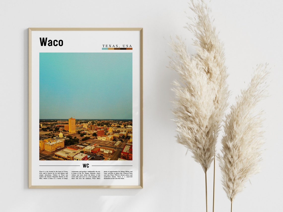 Waco Poster Waco Print Waco Wall Art United States Photo United States Poster United States Print - Image 3