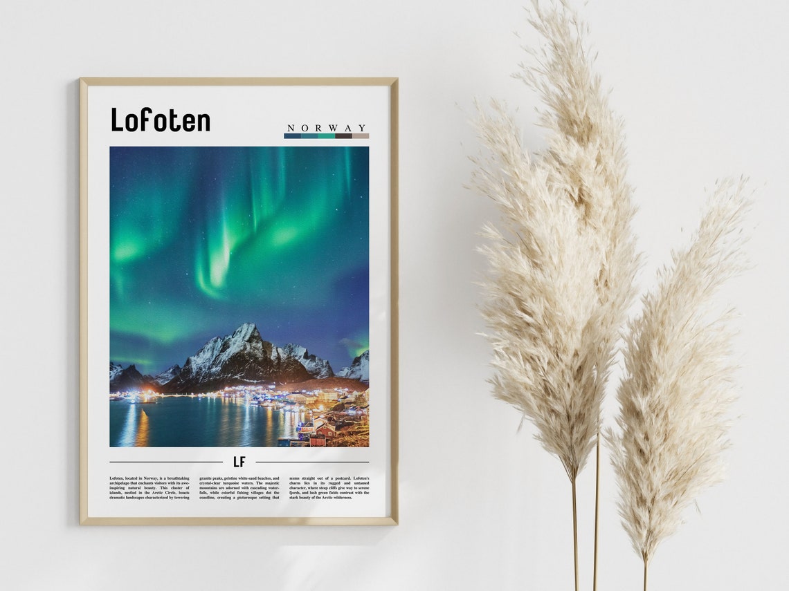 Lofoten Poster Lofoten Print Lofoten Wall Art Europe Photo Europe Poster Europe Print Travel Poster - Image 4