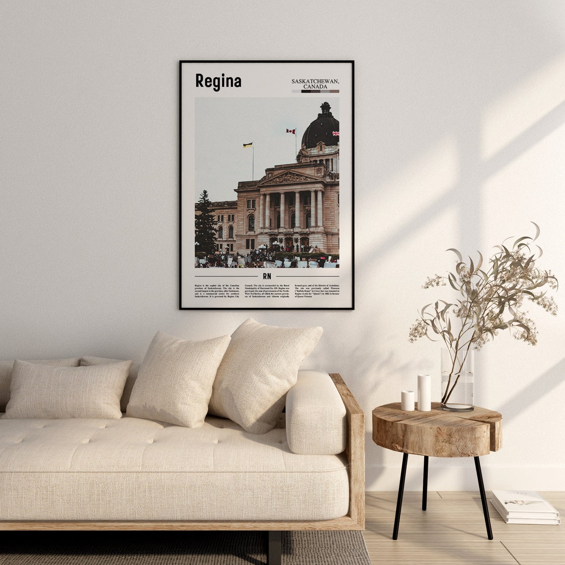 Regina Print Regina Poster Regina Wall Art Minimal Travel Print Minimal City Poster Travel Destination City Print Oil Painting Poster - Image 2