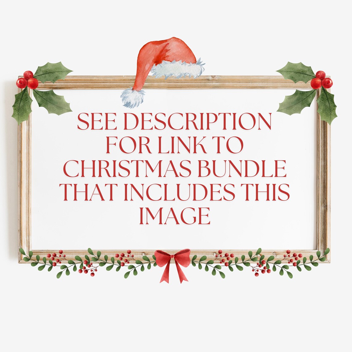Vintage Red Horse Sleigh Antique Winter Carriage Illustration Poster - Image 2