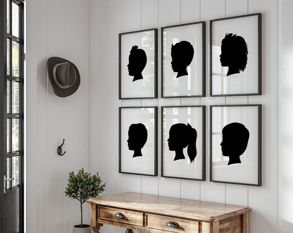 Custom Silhouette Portrait Christmas Ornament Keepsake - Image 2