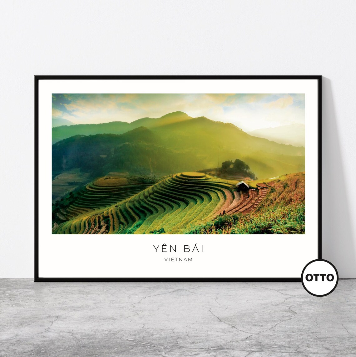 Mu Cang Chai, North Vietnam Landscape Travel Poster
