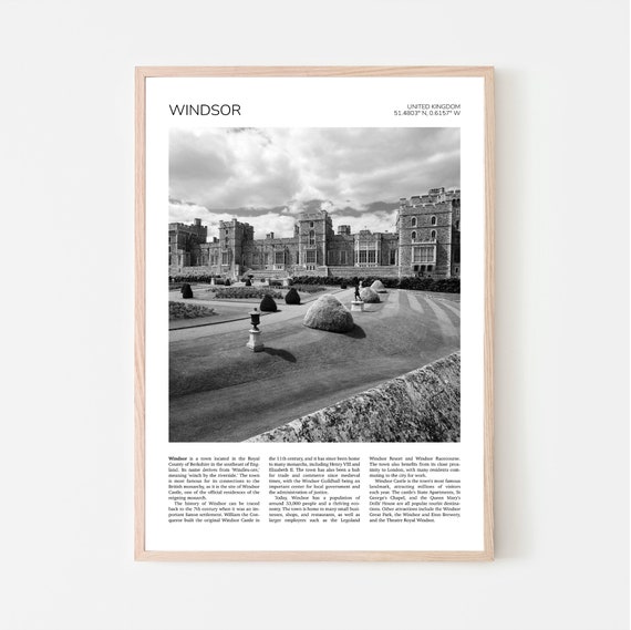 Windsor Wall Art Windsor Castle Windsor Artful Travel Poster Print Photo Berkshire England Uk