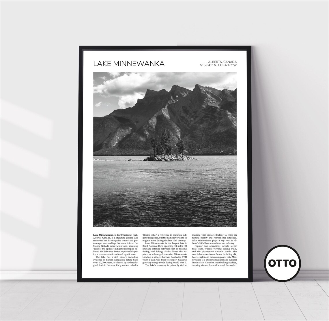 Lake Minnewanka Travel Poster, Banff National Park