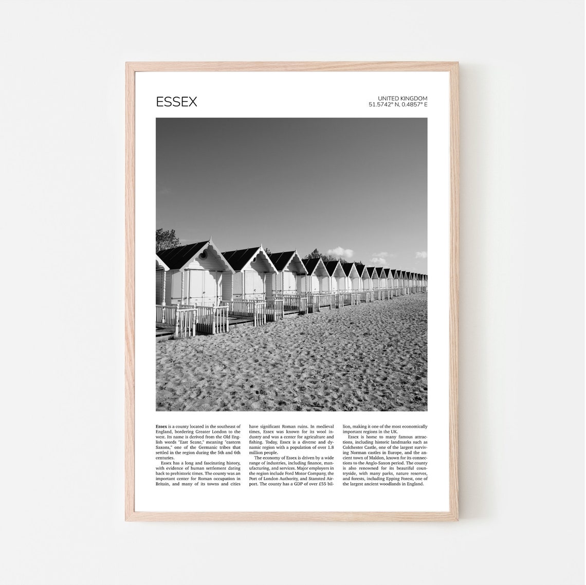 Essex Wall Art Essex Artful Travel Poster Print Photo Beach Huts West Mersea Print United Kingdom