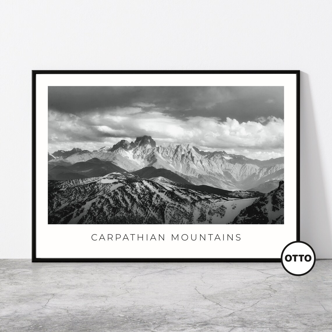 Carpathian Mountains Travel Poster, European Range