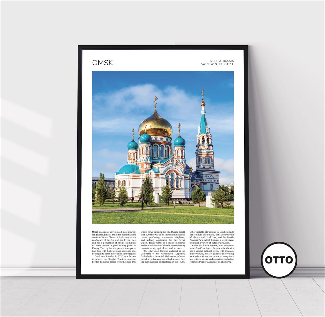 Omsk Wall Art Omsk Home Decor Print Dormition Cathedral Art Travel Poster Artful Photo Travel Gift Memento Idea Siberia Russia