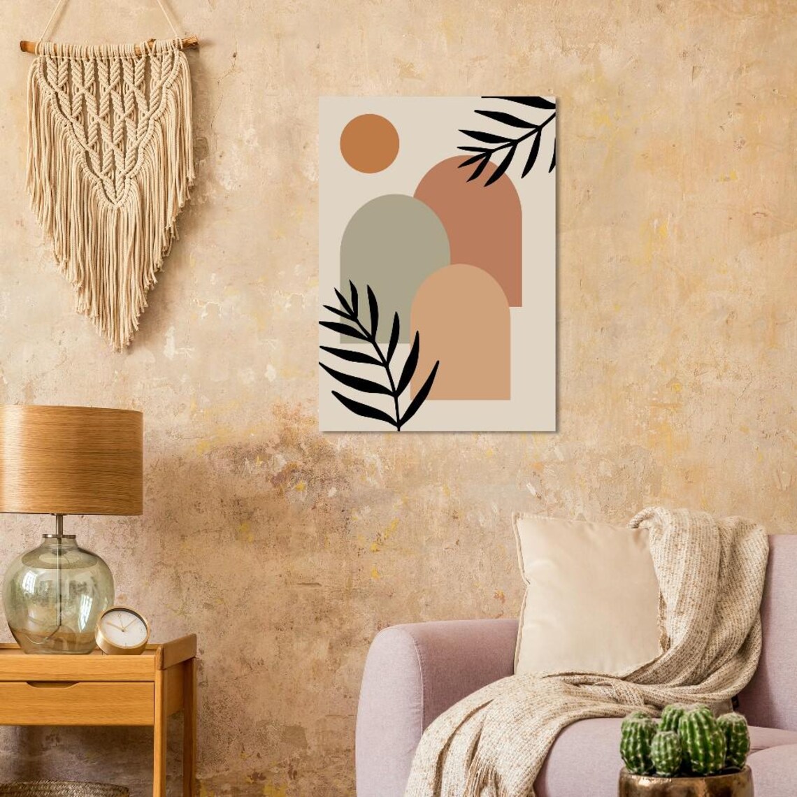 Fleurs Oriental Minimalist Abstract Design Poster - Image 5