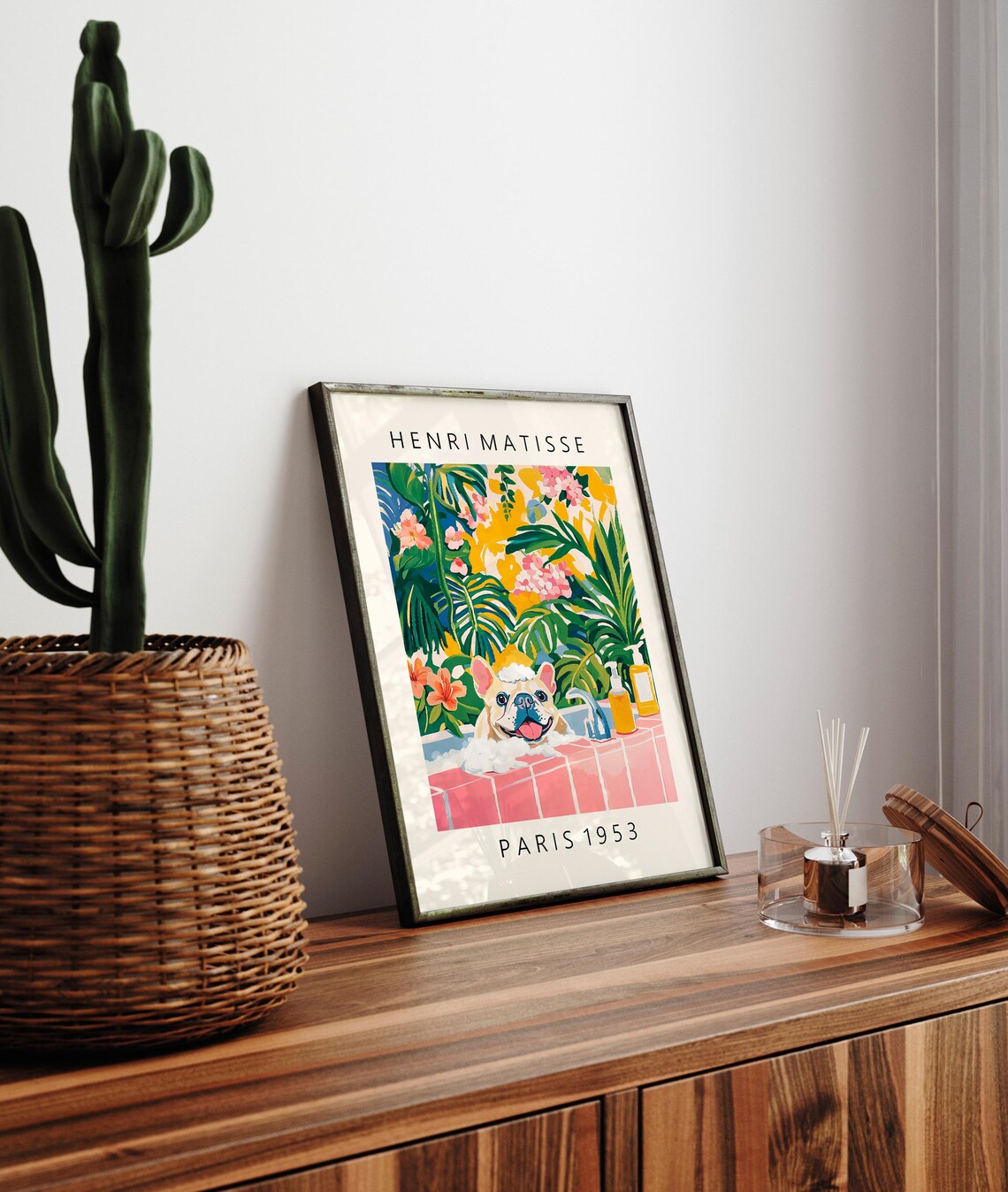 French Bulldog Matisse-Inspired Mid-Century Art Print - Image 5