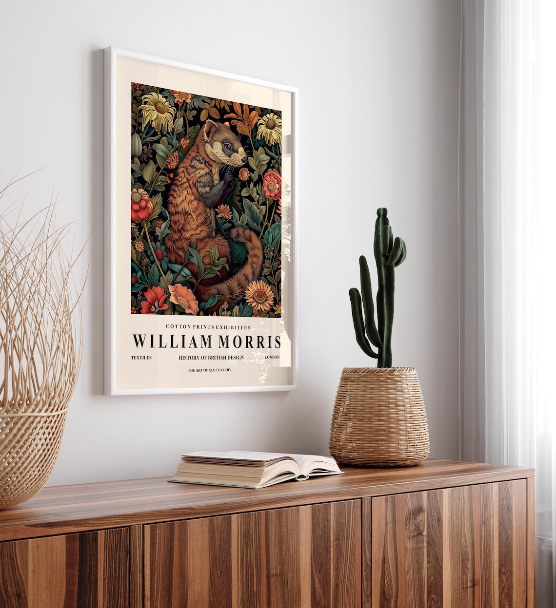 Ferret William Morris Botanical Poster, Mid-Century - Image 4