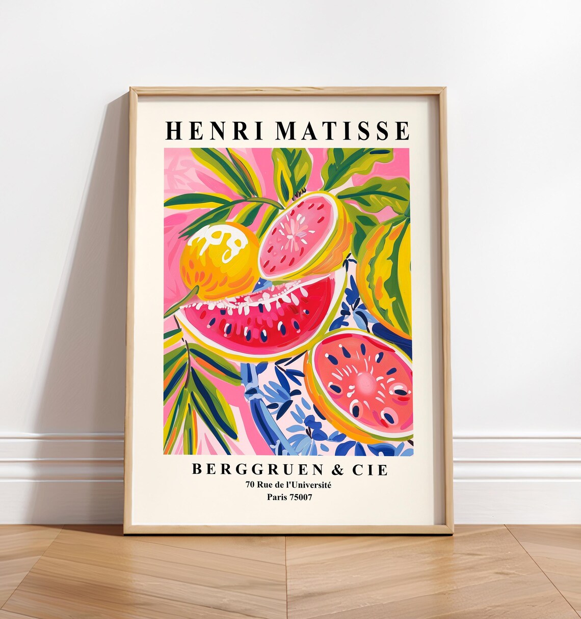 Matisse Watermelon Art Print, Midcentury Modern Decor